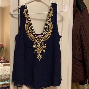 Navy Blue Lilly Pulitzer Owen Top